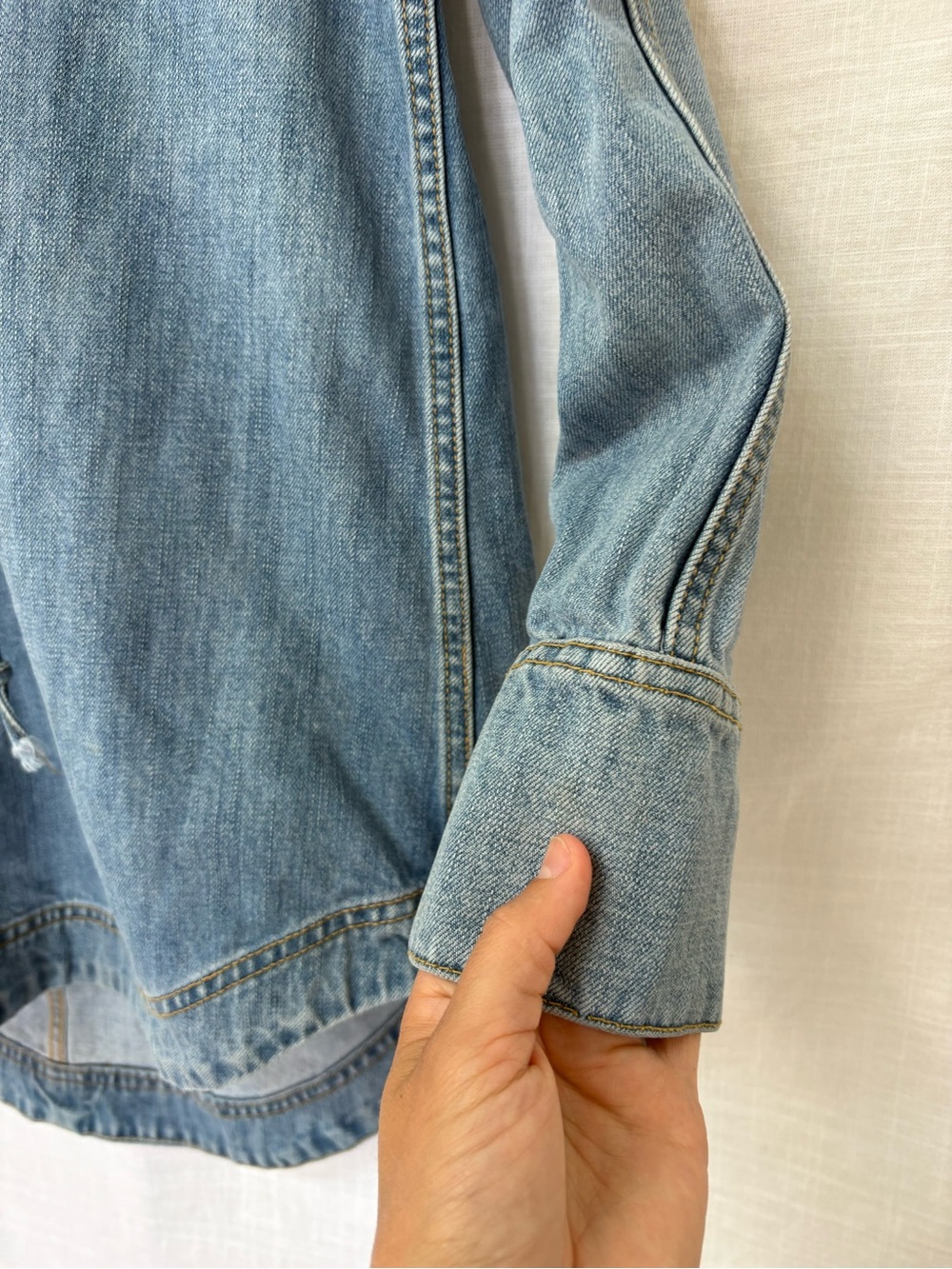 Free People Denim Tunic Neapolitan Dreams Medium Wash Size Medium - Picture 3 of 6